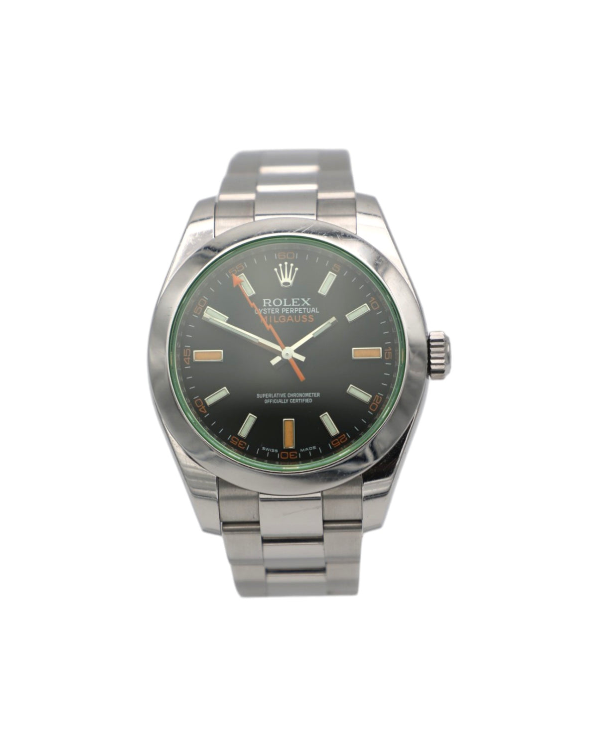 Rolex Milgauss Ref. 116400GV – Verre Saphir Vert