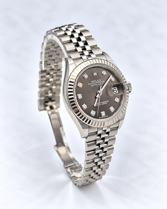 Rolex Lady-Datejust 279174 – profil droit du boîtier et couronne