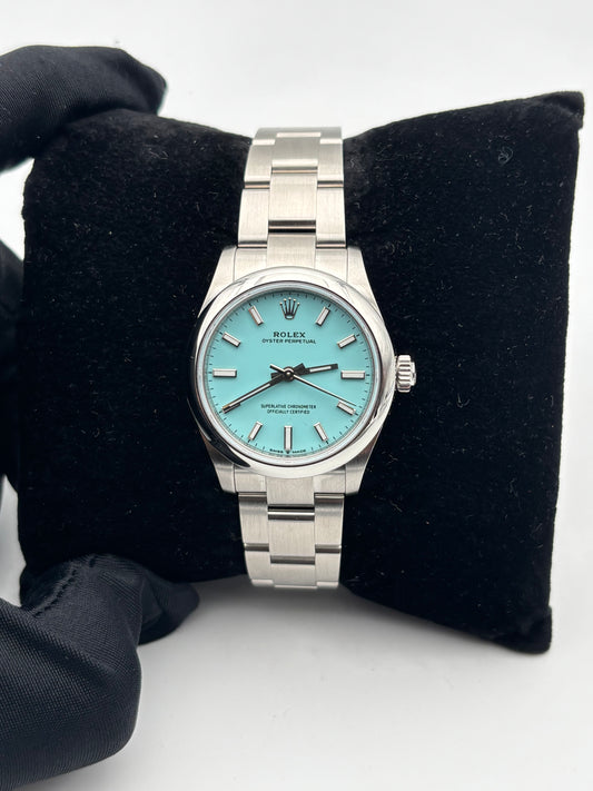 Rolex Oyster Perpetual 31 Tiffany Blue 2026 – Détail du cadran