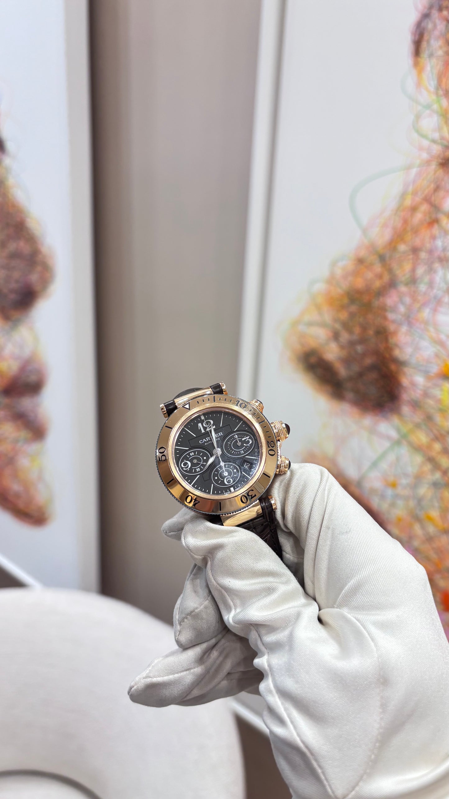 Cartier Pasha Seatimer Chronograph Rose Gold Ref. W301970M