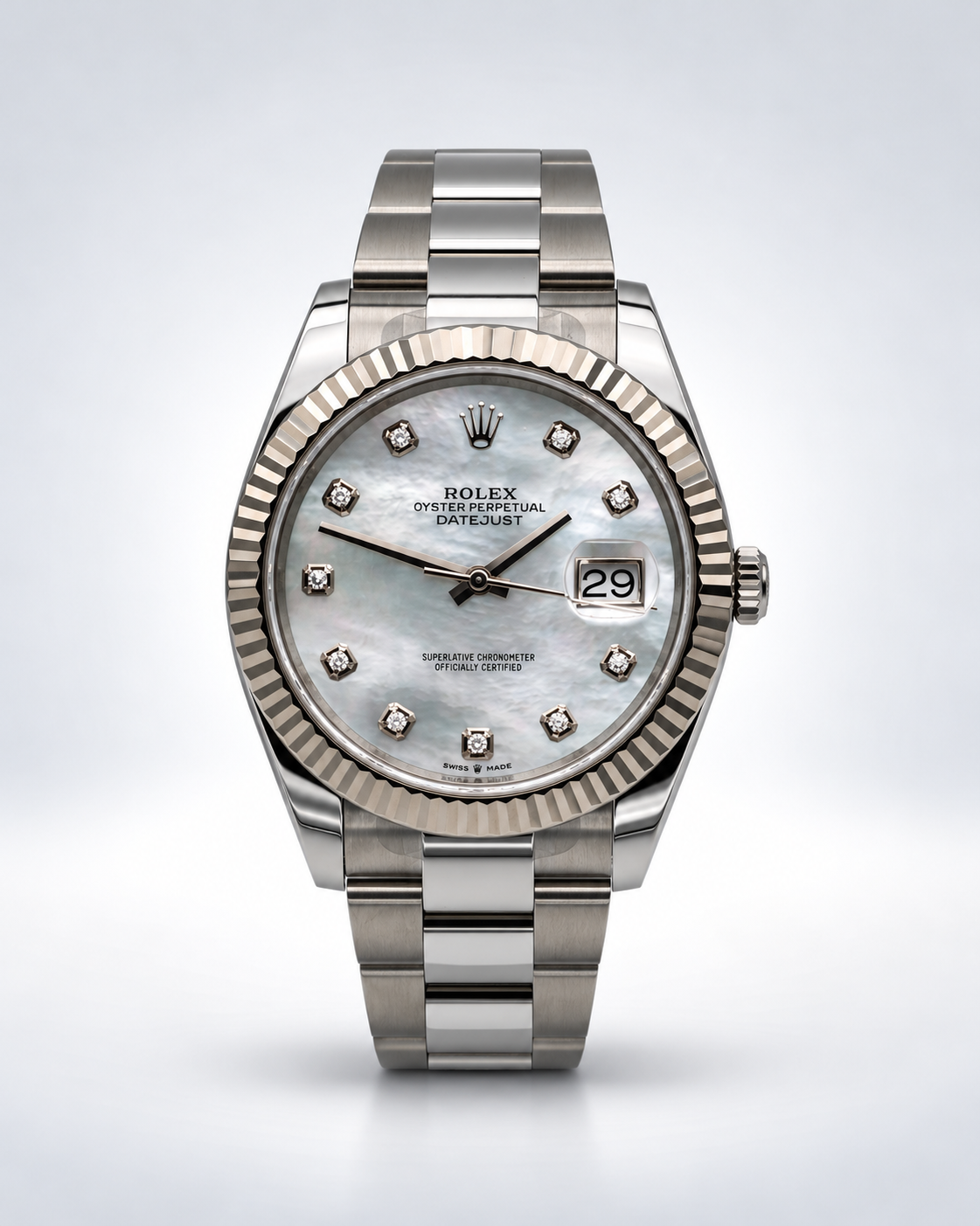 Rolex Datejust 41 MOP Ref. 126334 – vue de face